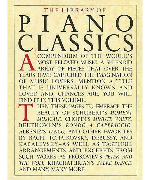 Library of Piano Classics - Remenyi House of Music