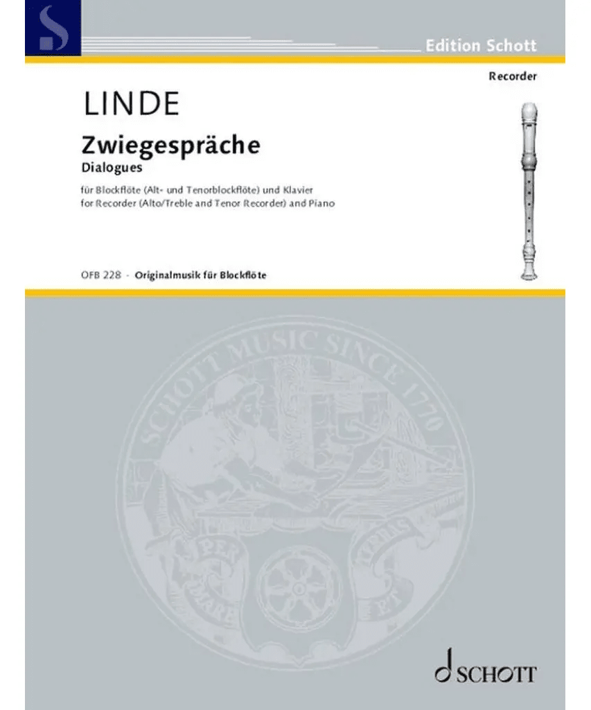 Linde H. - Dialogues for Recorder & Cello - Remenyi House of Music