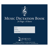 Dictation Book, 8 Stave, 24 pages