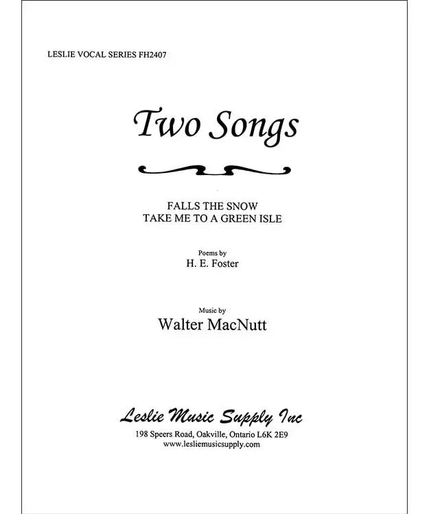 MacNutt, W. - Two Songs - Falls the Snow & Take Me to a Green Isle - Remenyi House of Music