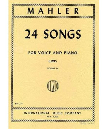 Mahler, G. - 24 Songs for Voice and Piano (Low Voice) - Remenyi House of Music