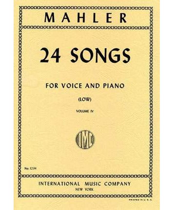 Mahler, G. - 24 Songs for Voice and Piano (Low Voice) - Remenyi House of Music