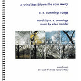 Mandel, E. - A Wind Has Blown the Rain Away - E. E. Cummings Songbook - Remenyi House of Music