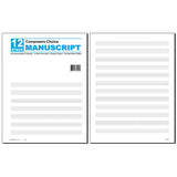 Manuscript Pad 12 Stave 8.5 x 11 - 40 pg 3 - Hole - Remenyi House of Music