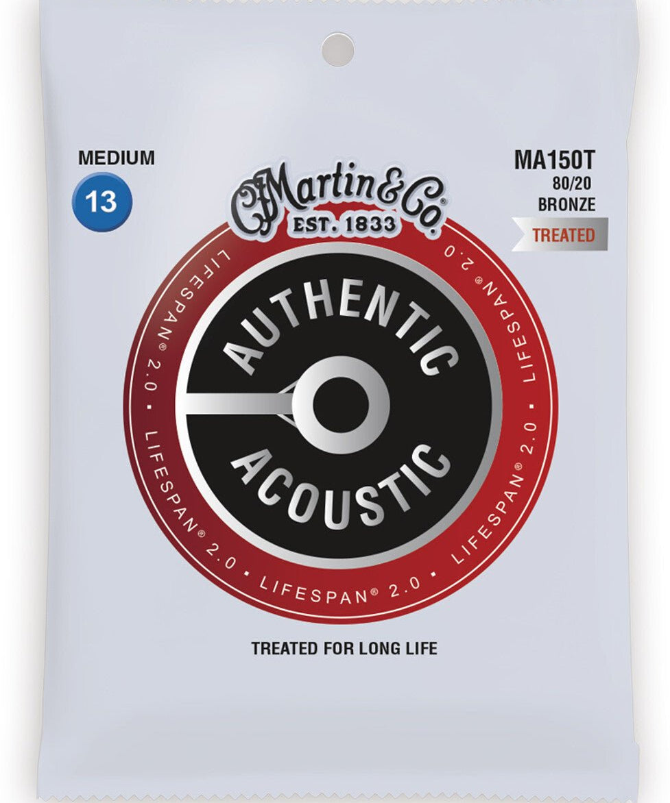 Martin Authentic Acoustic Guitar Strings - Lifespan 2.0 Treated 80/20 Medium - Remenyi House of Music