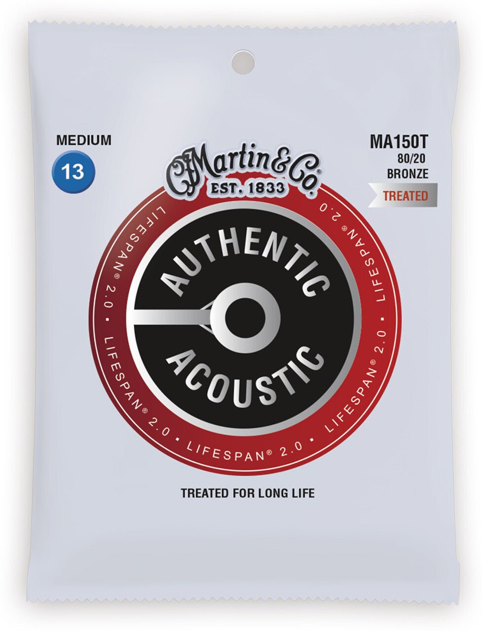 Martin Authentic Acoustic Guitar Strings - Lifespan 2.0 Treated 80/20 Medium - Remenyi House of Music