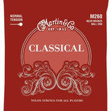 Martin Classical M260 80/20 Bronze Ball End Acoustic Guitar Nylon Strings Normal Tension - Remenyi House of Music