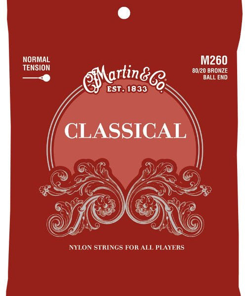 Martin Classical M260 80/20 Bronze Ball End Acoustic Guitar Nylon Strings Normal Tension - Remenyi House of Music