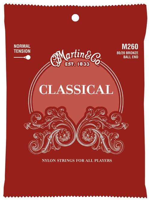 Martin Classical M260 80/20 Bronze Ball End Acoustic Guitar Nylon Strings Normal Tension - Remenyi House of Music