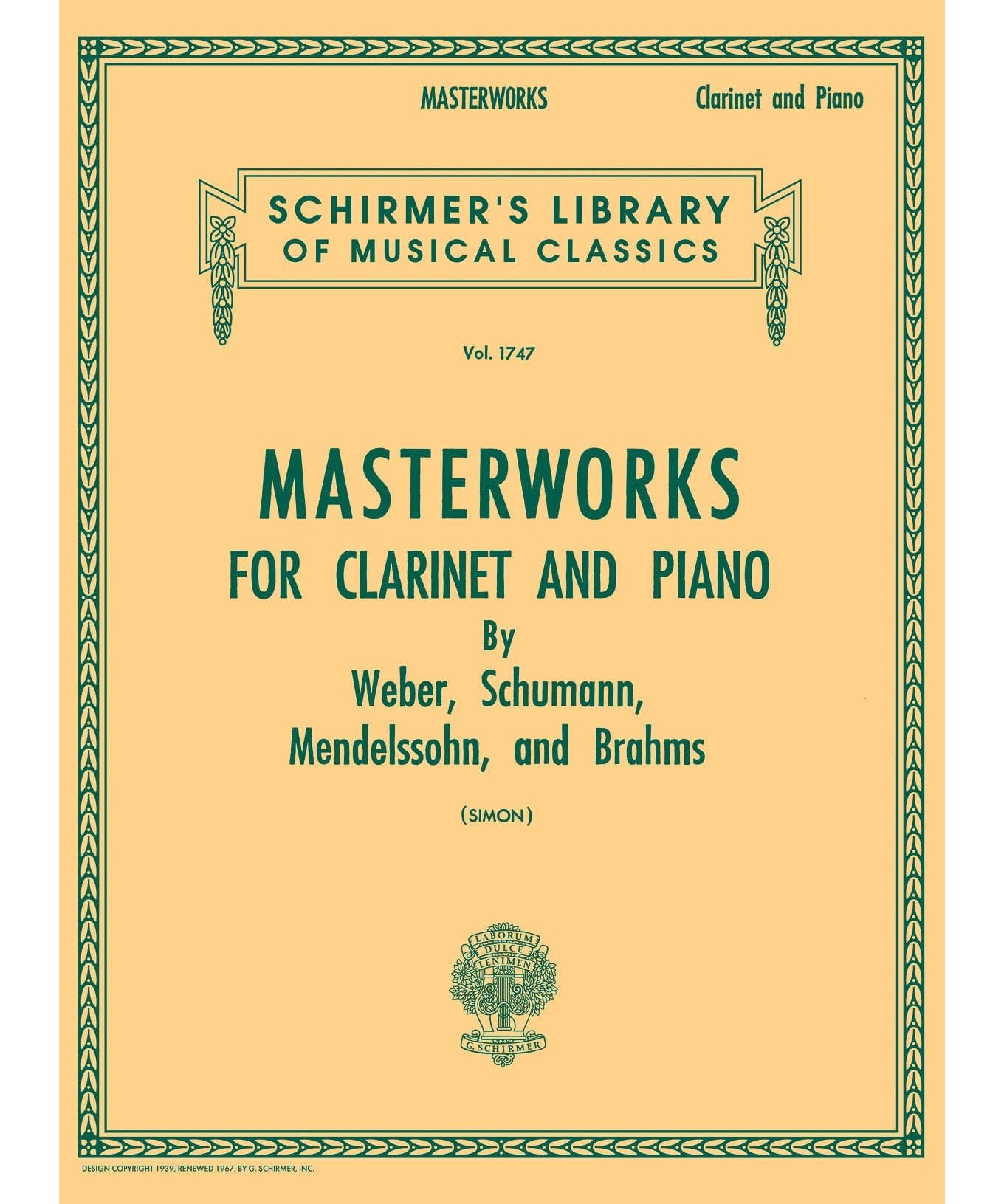 Masterworks for Clarinet and Piano - Remenyi House of Music