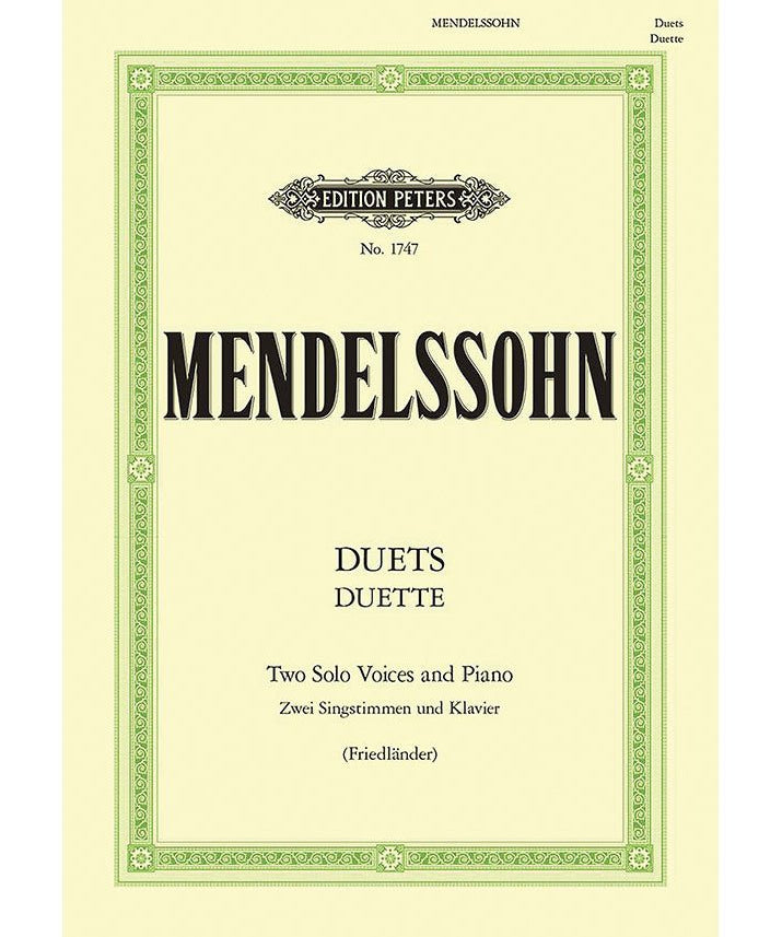 Mendelssohn F. - 19 Duets for 2 Solo Voices and Piano - Remenyi House of Music