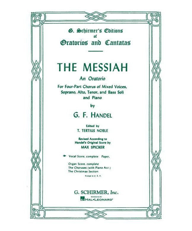 Messiah (Oratorio, 1741) - Remenyi House of Music