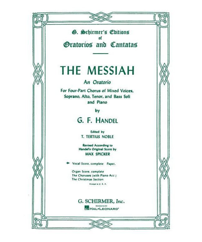 Messiah (Oratorio, 1741) - Remenyi House of Music