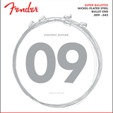 Fender Super Bullet Strings, Nickel Plated Steel, Bullet End, 3250L Gauges .009-.042, (6)