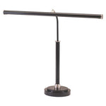 Modern LED Piano / Banker Lamp in Black & Satin Nickel Finish - Remenyi House of Music