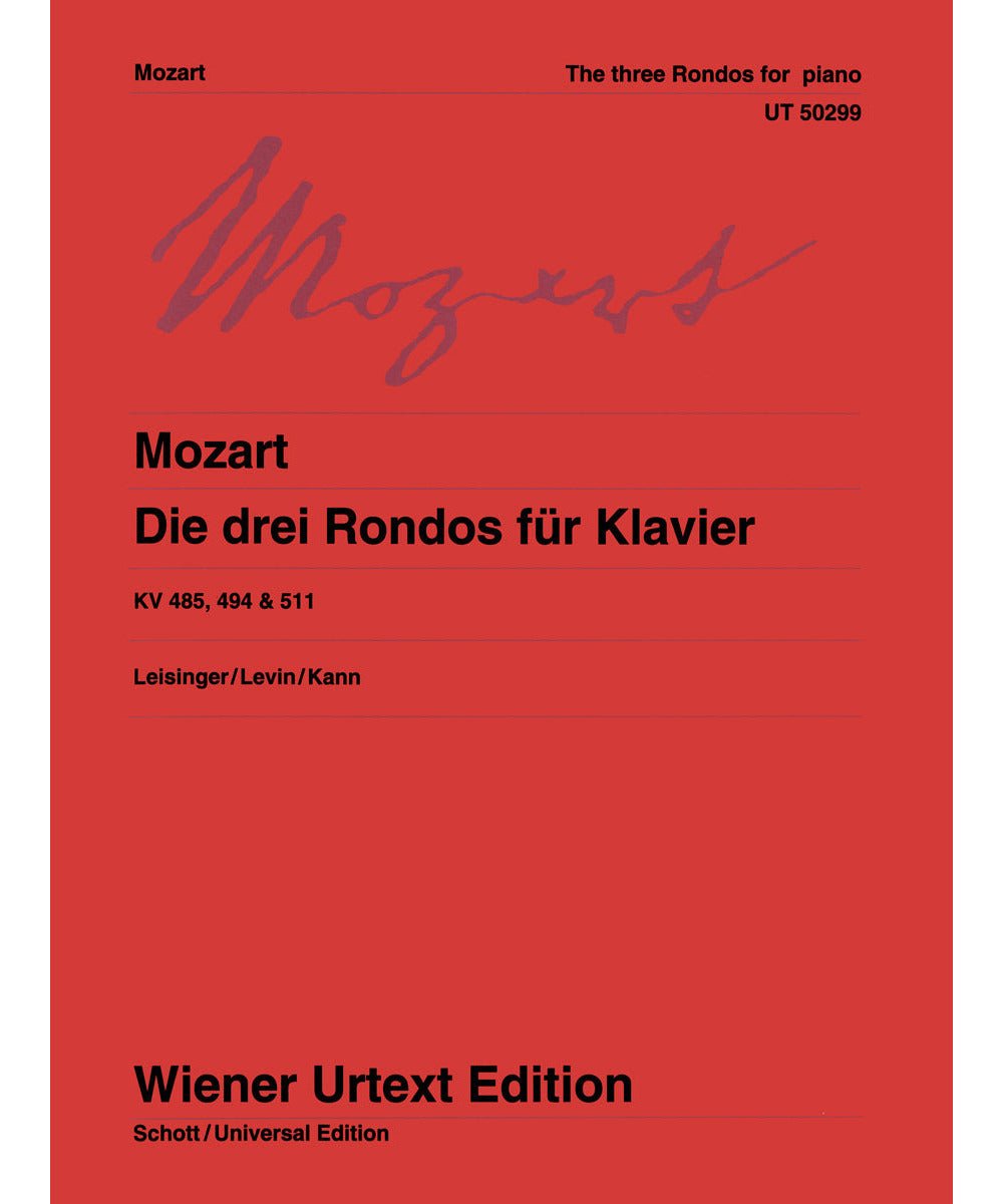 Mozart, W. A. - 3 Rondos for Piano - Remenyi House of Music