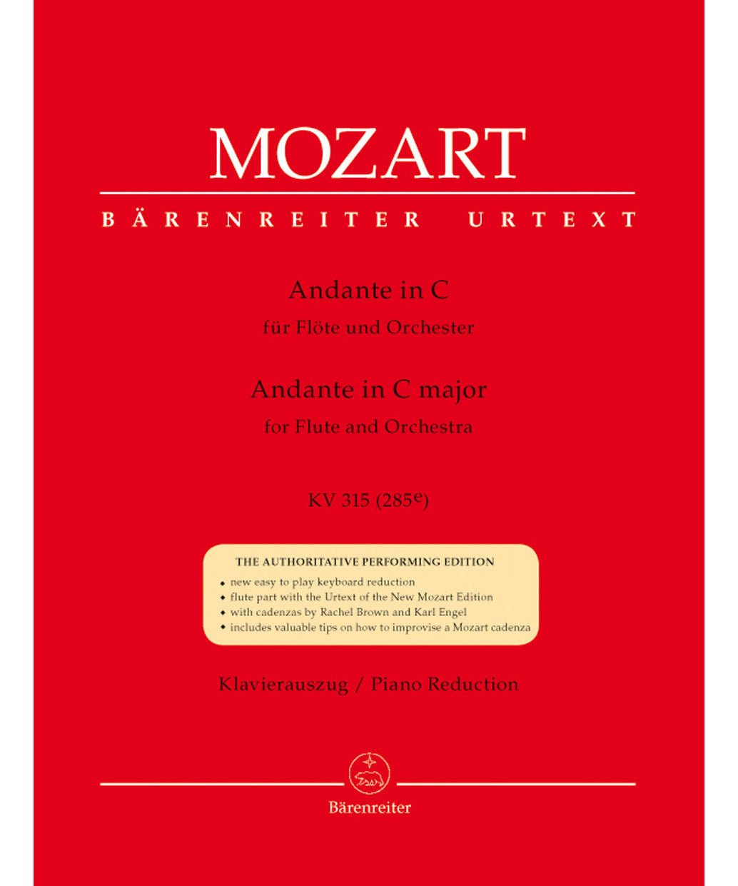 Mozart, W.A. - Andante for Flute and Orchestra in C major K. 315 (285e) - Remenyi House of Music