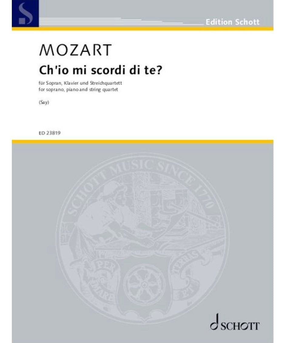 Mozart, W.A. - Ch'io Mi Scordi Di Te? - Remenyi House of Music