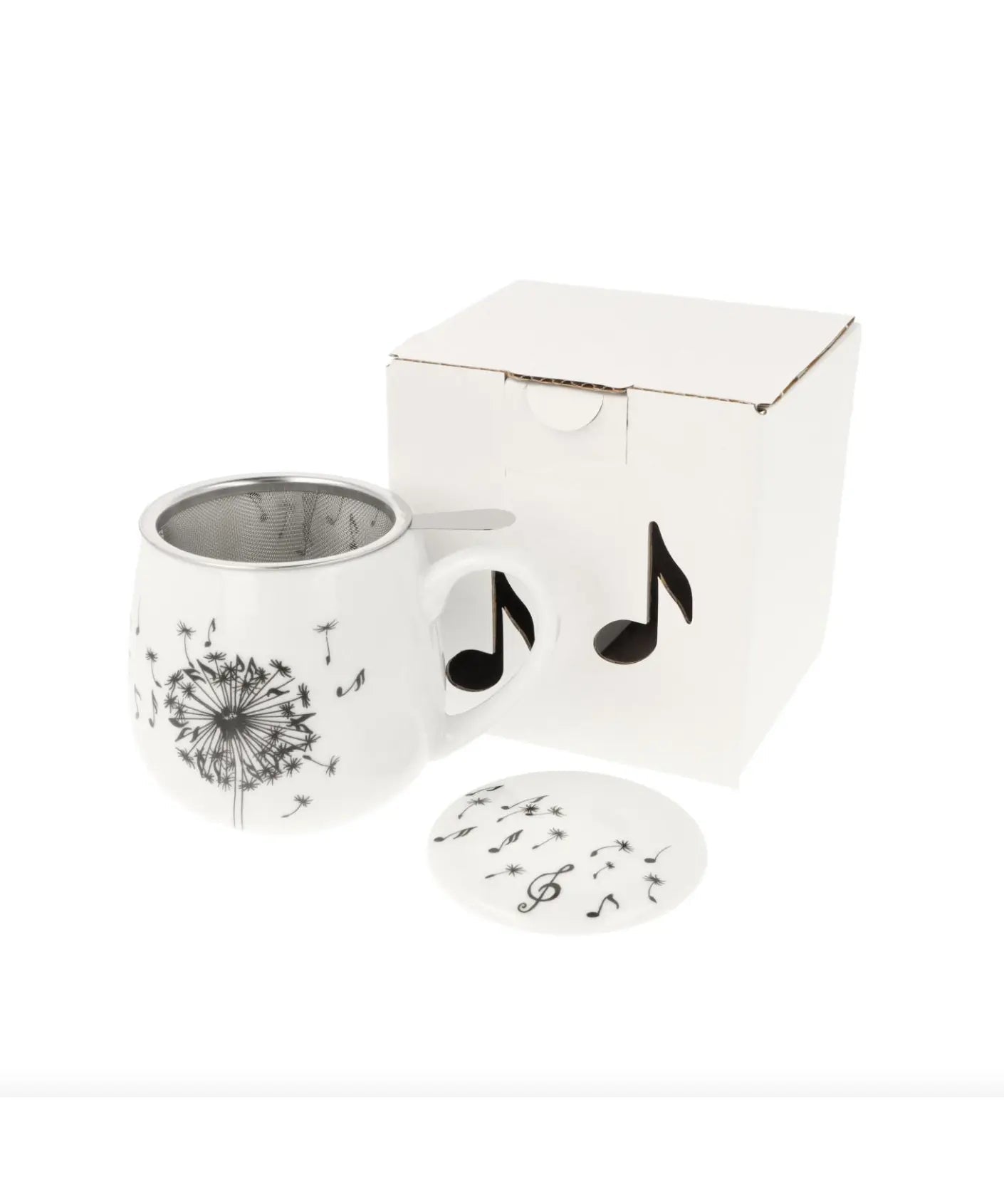 Music Dandelion Mug with Tea Strainer - Remenyi House of Music