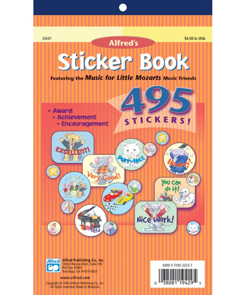 Music for Little Mozarts: Sticker Book - Remenyi House of Music