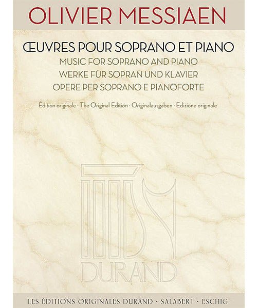 Music for Soprano and Piano [Oeuvres Pour Soprano et Piano] - Remenyi House of Music