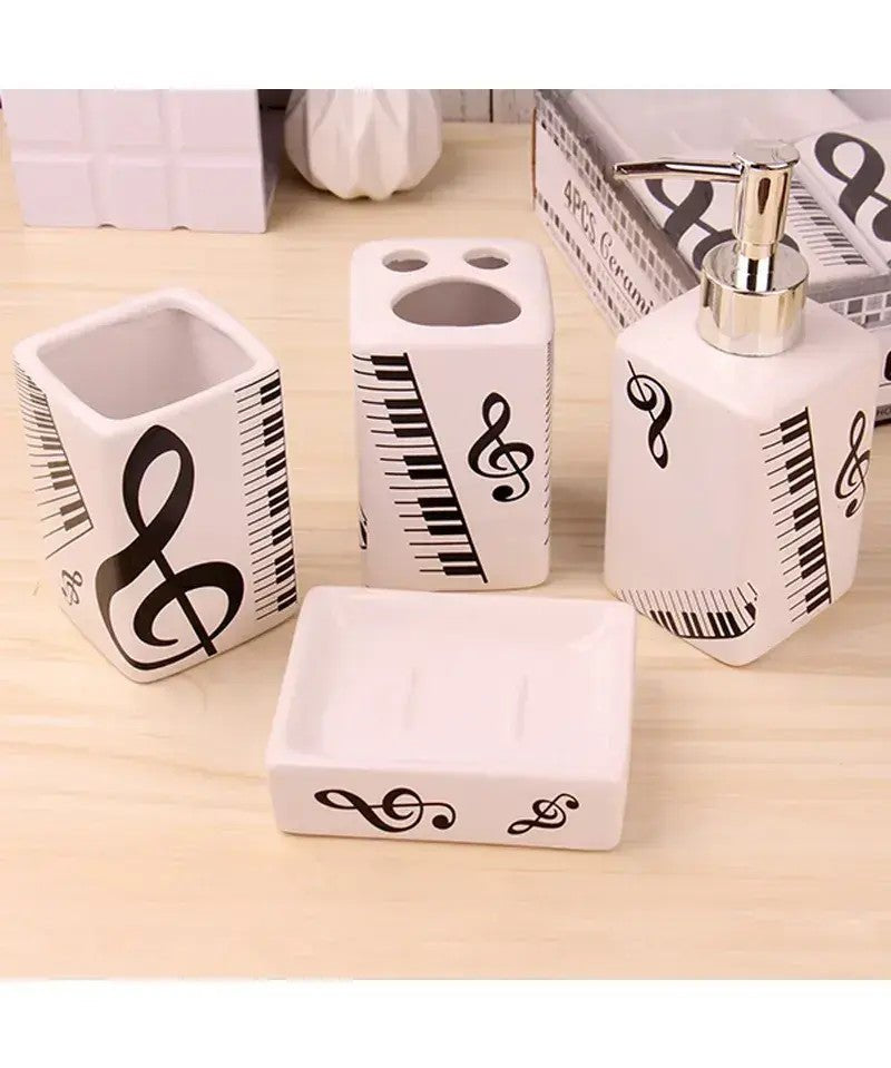 Music Themed Ceramic Bath Set (4 - Piece) - Remenyi House of Music