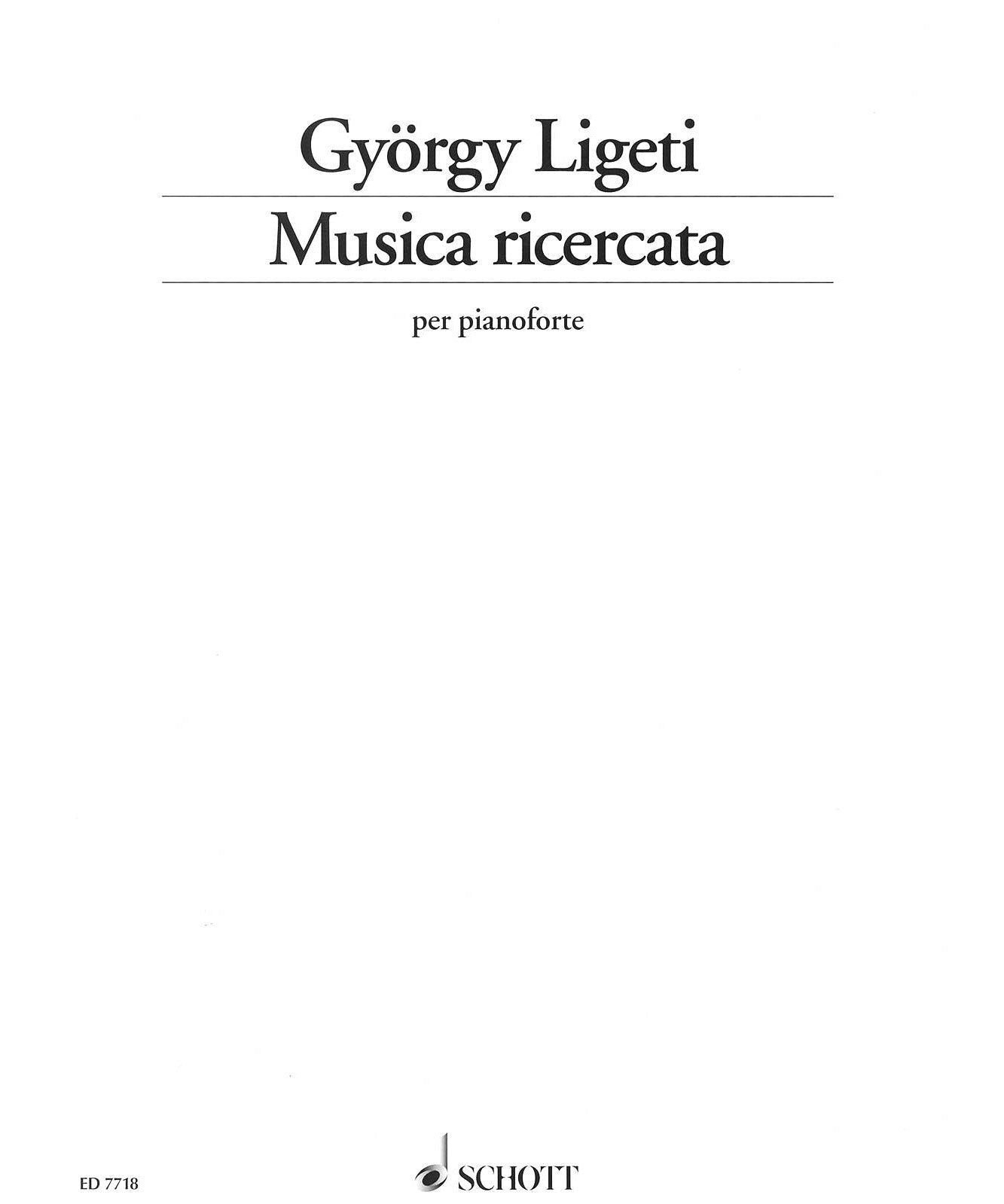 Musica ricercata - Remenyi House of Music