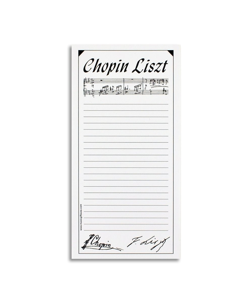 Notepad - Chopin Liszt White - Remenyi House of Music