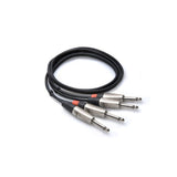 Hosa HPP005X2 5ft Rean Dual 1/4  to Dual 1/4 Cables