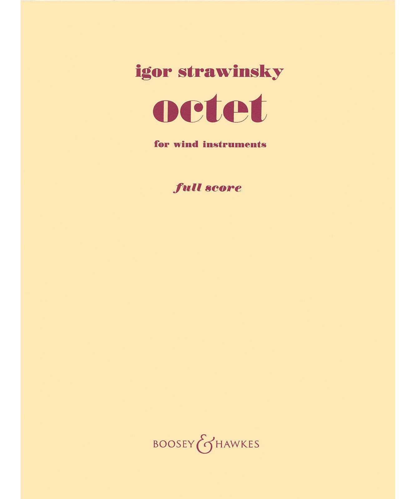 Octet for Wind Instruments (Revised 1952) - Remenyi House of Music