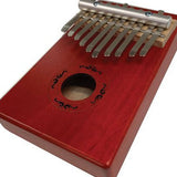 Kalimba Mahogany 10-Keys, Trans Red