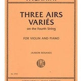 Paganini, N. - Three Airs Variés on the Fourth String - Remenyi House of Music