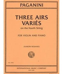 Paganini, N. - Three Airs Variés on the Fourth String - Remenyi House of Music