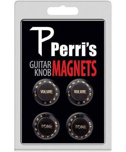 Perri's 4 Guitar Knob Fridge Magnets Black - Remenyi House of Music