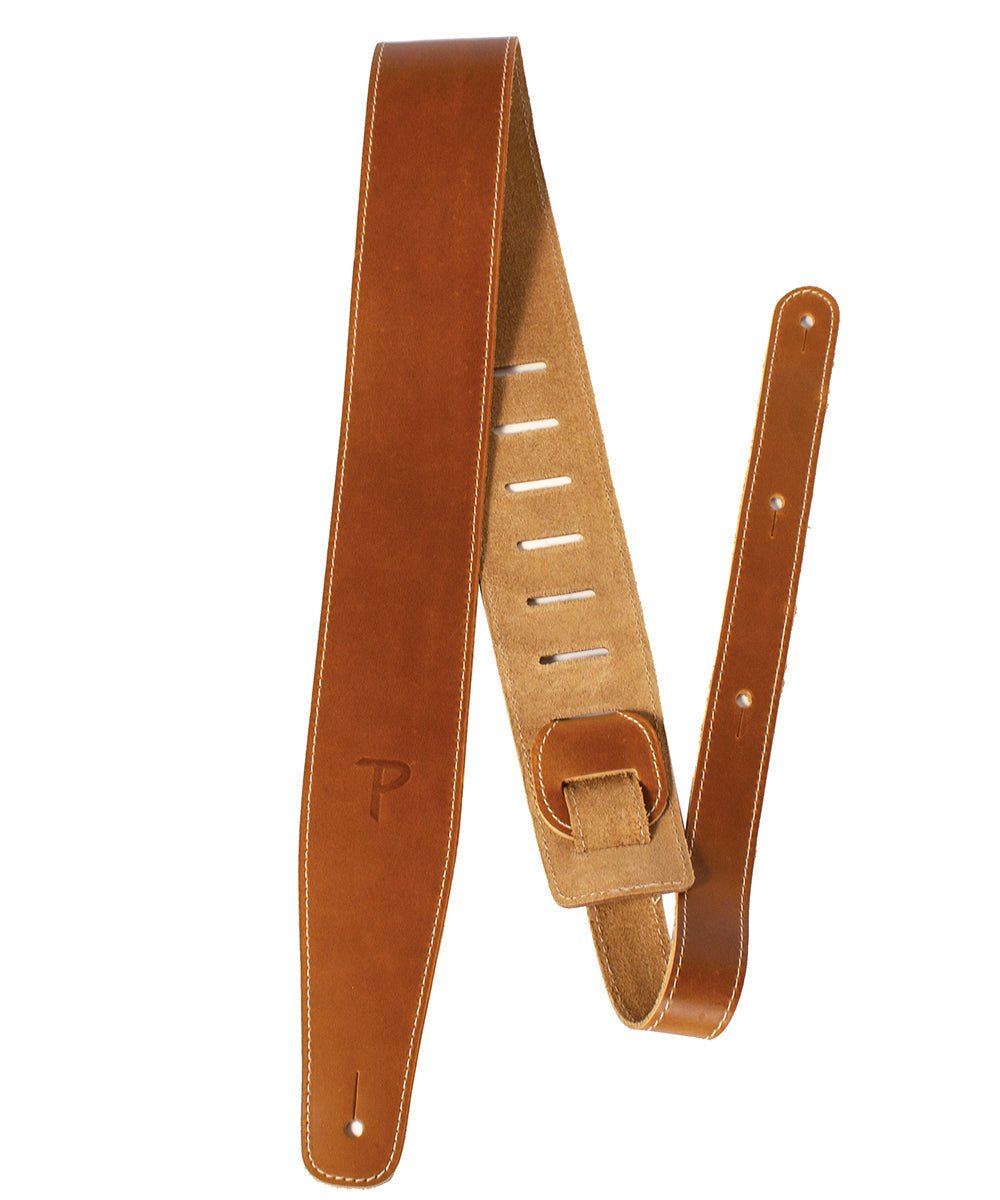 Perri's Leathers Guitar Strap - Baseball Leather (Series) - Sunflower - Remenyi House of Music