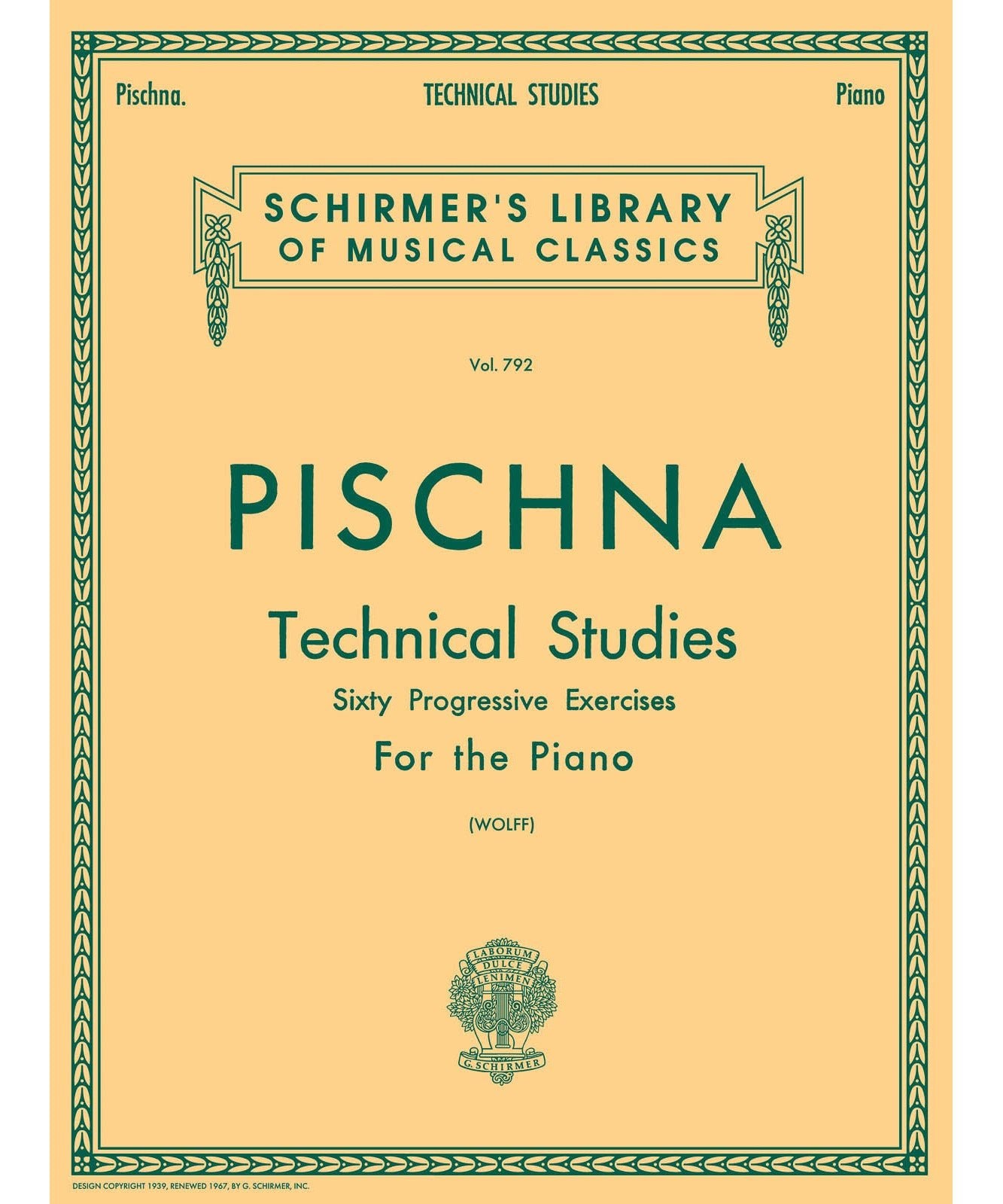 Pischna - Technical Studies (60 Progressive Exercises) - Remenyi House of Music