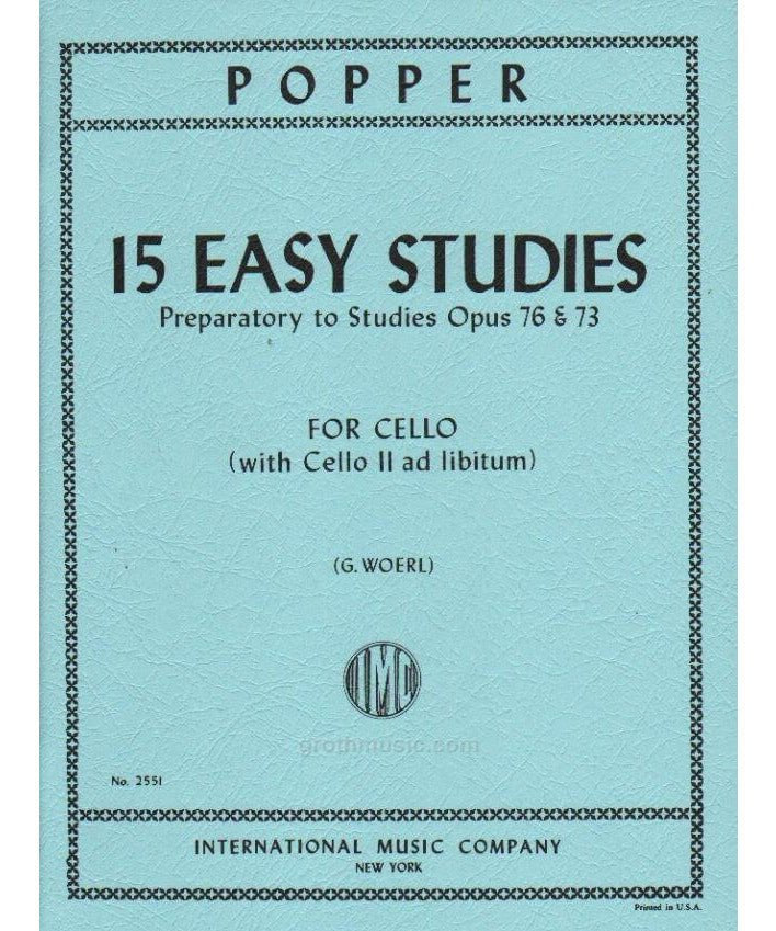 Popper, D. - 15 Easy Studies - Remenyi House of Music