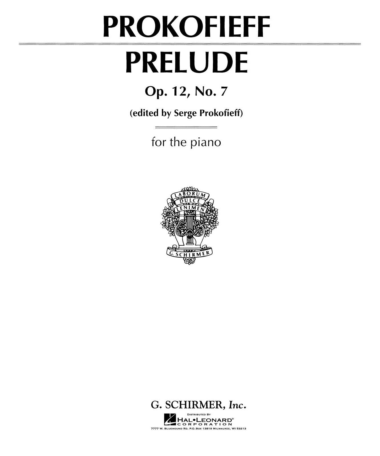 Prelude in C, Op. 12, No. 7 - Remenyi House of Music