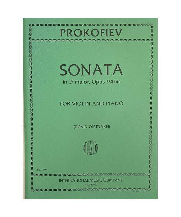 Prokofiev S. - Violin Sonata 2 In D Op 94 A - Remenyi House of Music