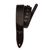 PRS Premium Leather 2" Strap Embroidered Birds - Black - Remenyi House of Music