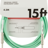 Fender Original Series Instrument Cable, 15', Surf Green