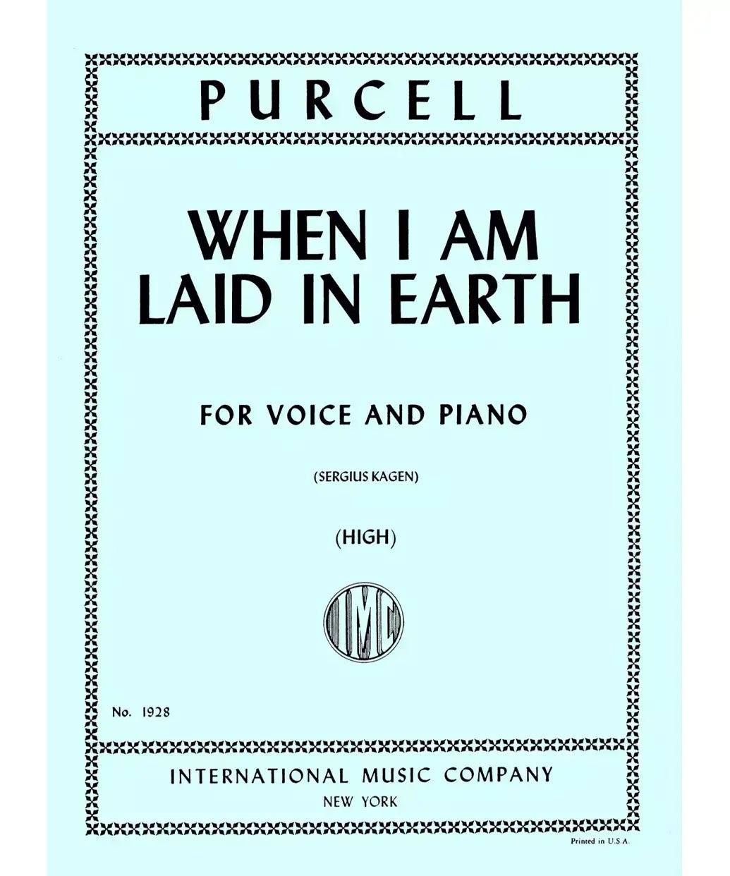 Purcell, H. - When I Am Laid in Earth High from Dido & Aeneas - Remenyi House of Music