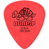 Dunlop 418P.50 Tortex Standard .50mm Red Guitar Picks, 12-Pack