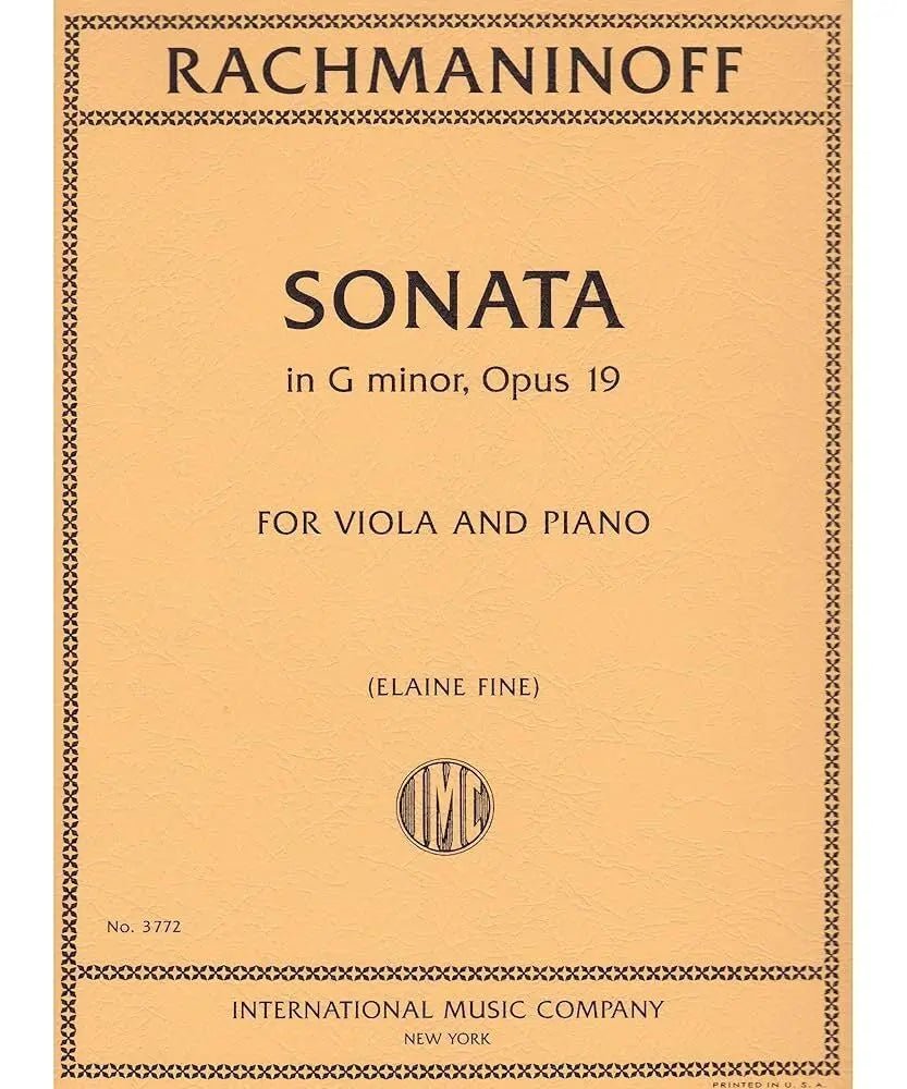 Rachmaninoff S. - Viola Sonata in G, Op. 19 - Remenyi House of Music