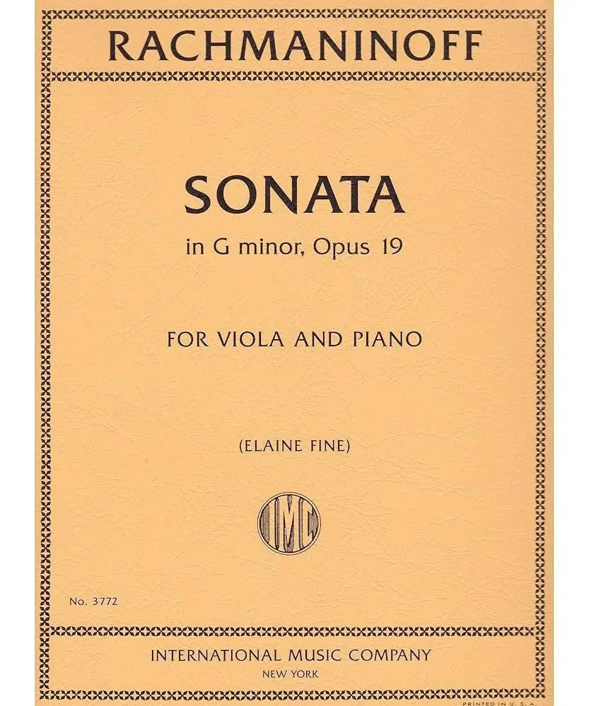 Rachmaninoff S. - Viola Sonata in G, Op. 19 - Remenyi House of Music