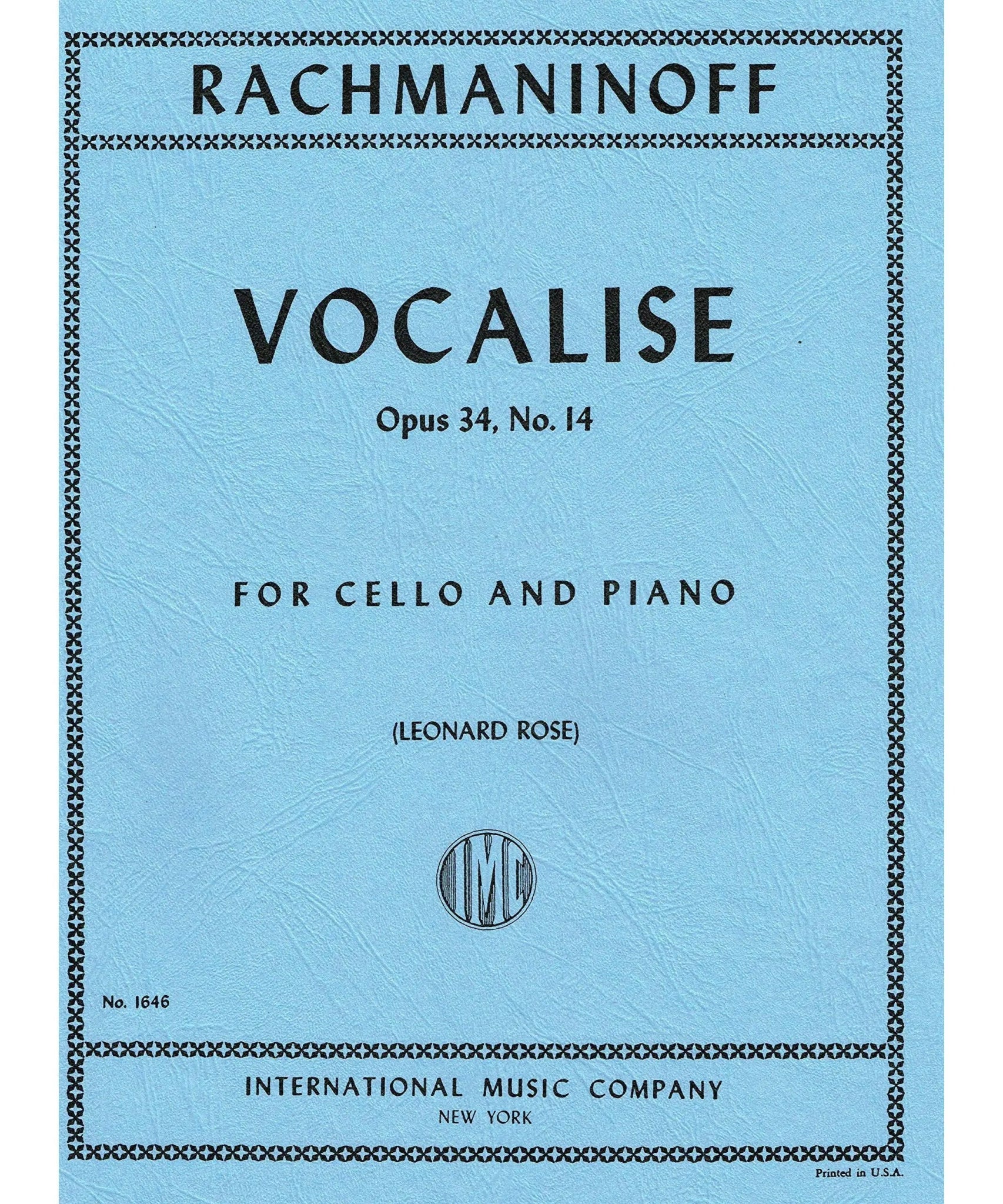 Rachmaninoff, S. - Vocalise Op. 34, No. 14 - Remenyi House of Music