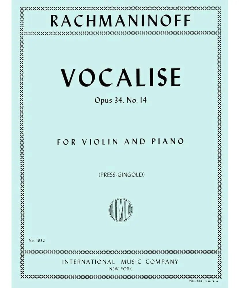 Rachmaninoff, S. - Vocalise Op. 34, No. 14 - Remenyi House of Music