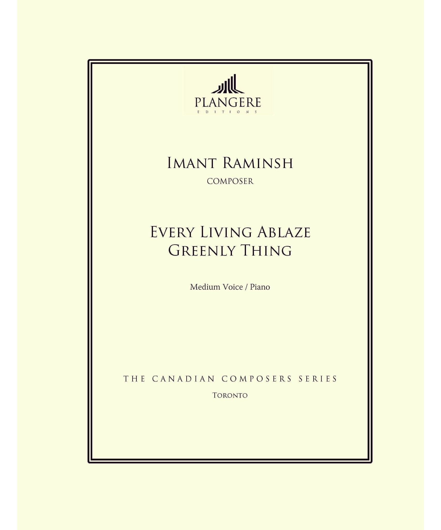 Raminsh, I. - Every Living Ablaze Greenly Thing - Medium Voice - Remenyi House of Music