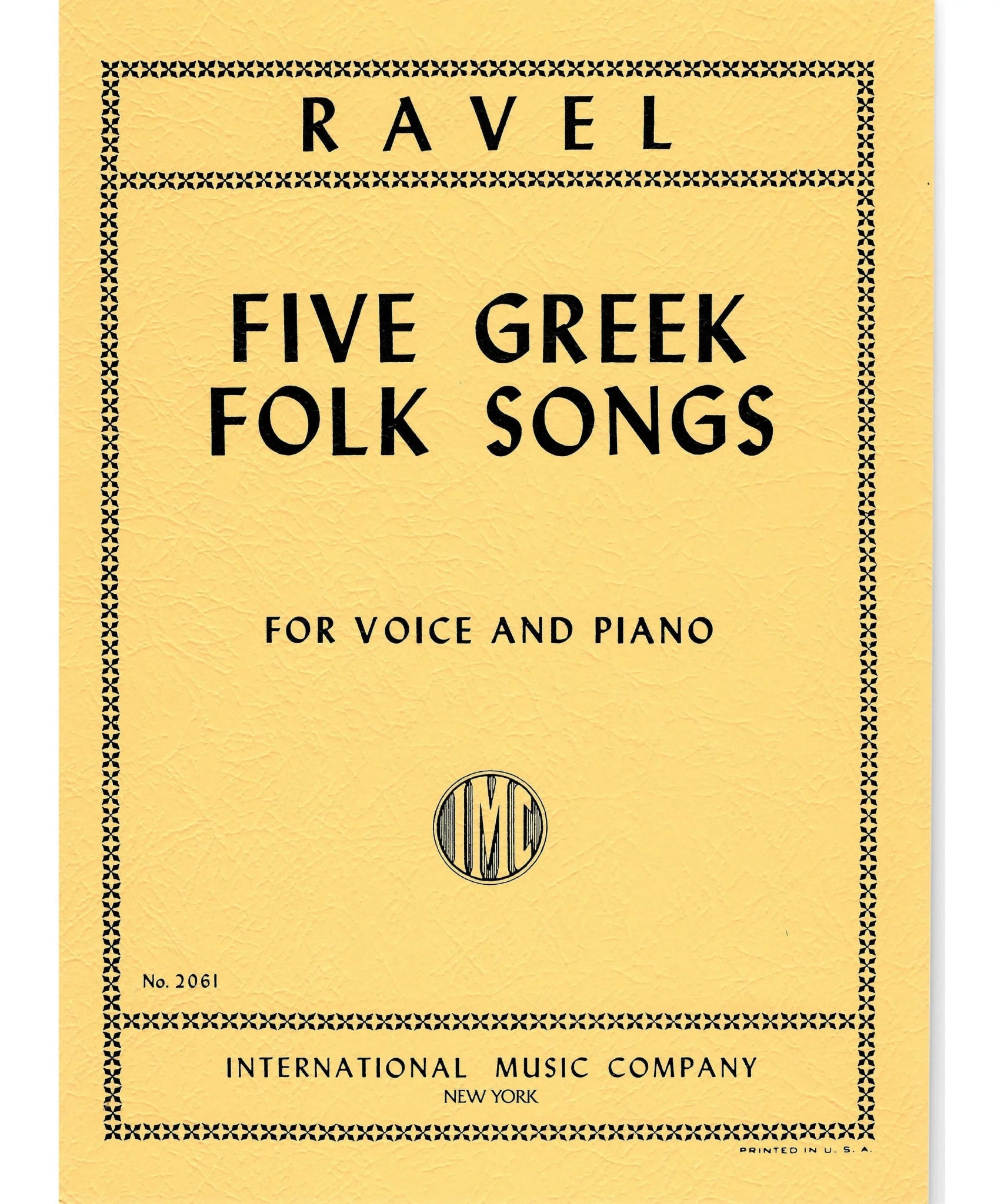 Ravel M. - 5 Greek Folk Songs - Remenyi House of Music