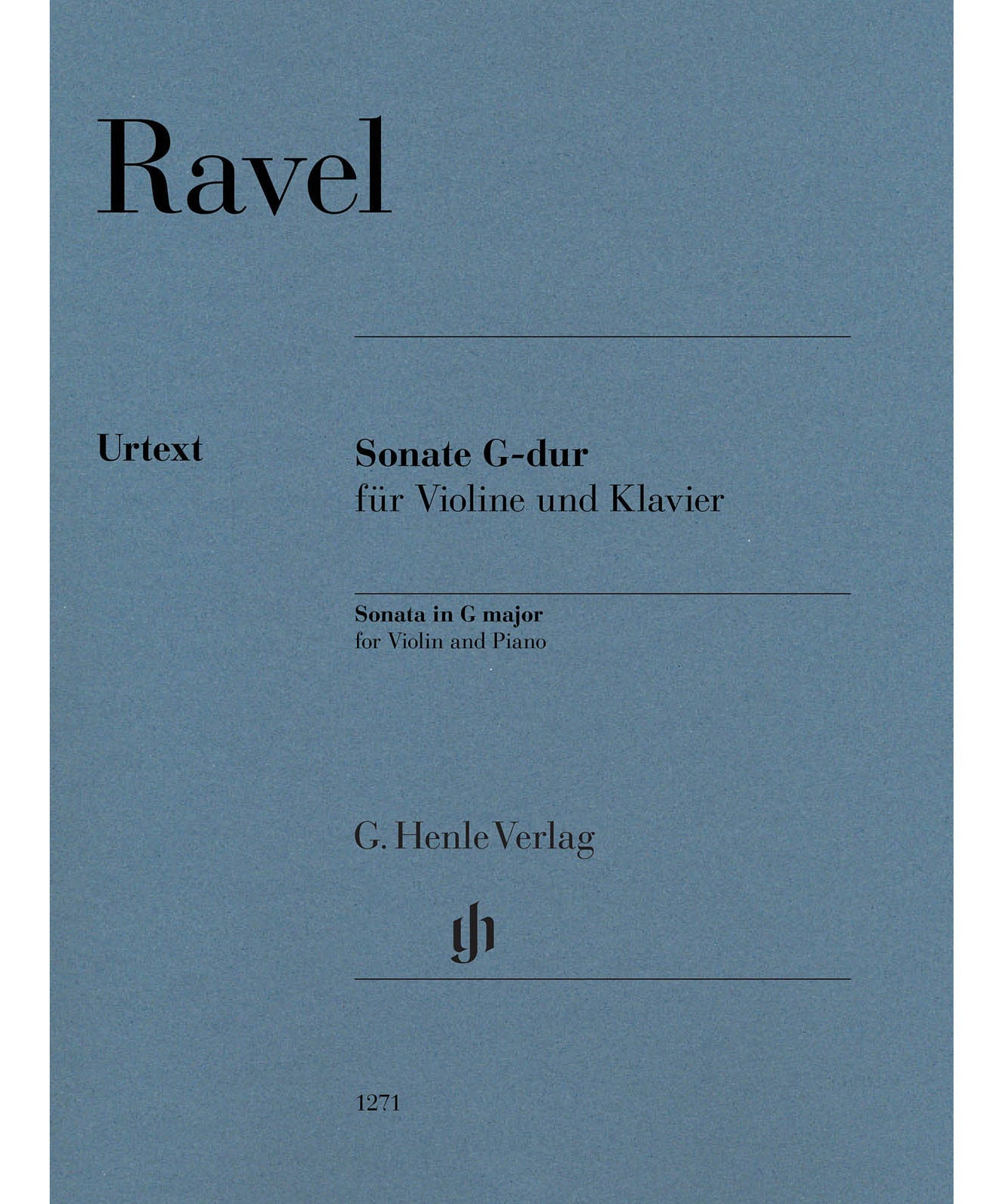 Ravel M. - Violin Sonata In G - Remenyi House of Music